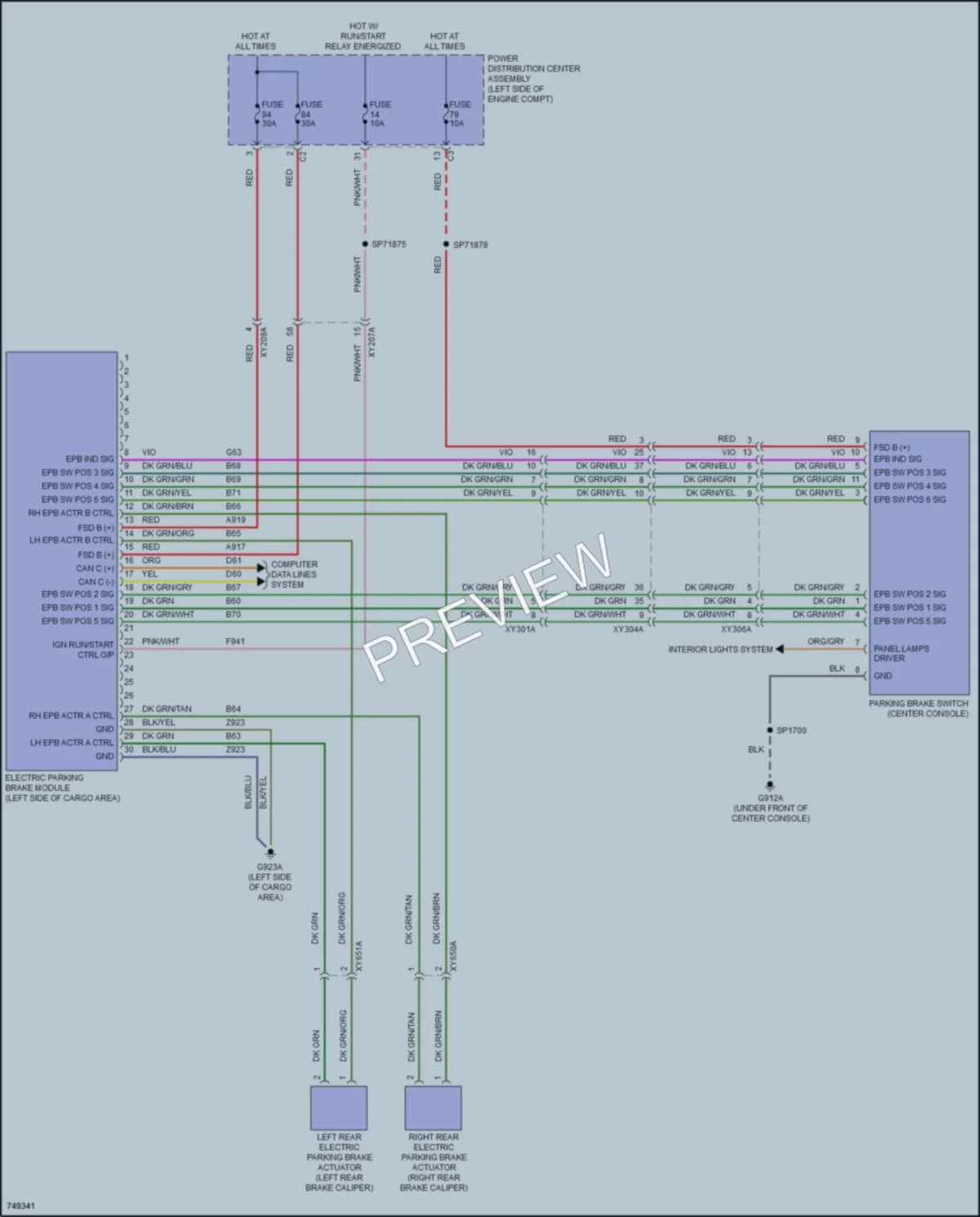 2021 Jeep Cherokee Shift Interlock wiring diagram preview