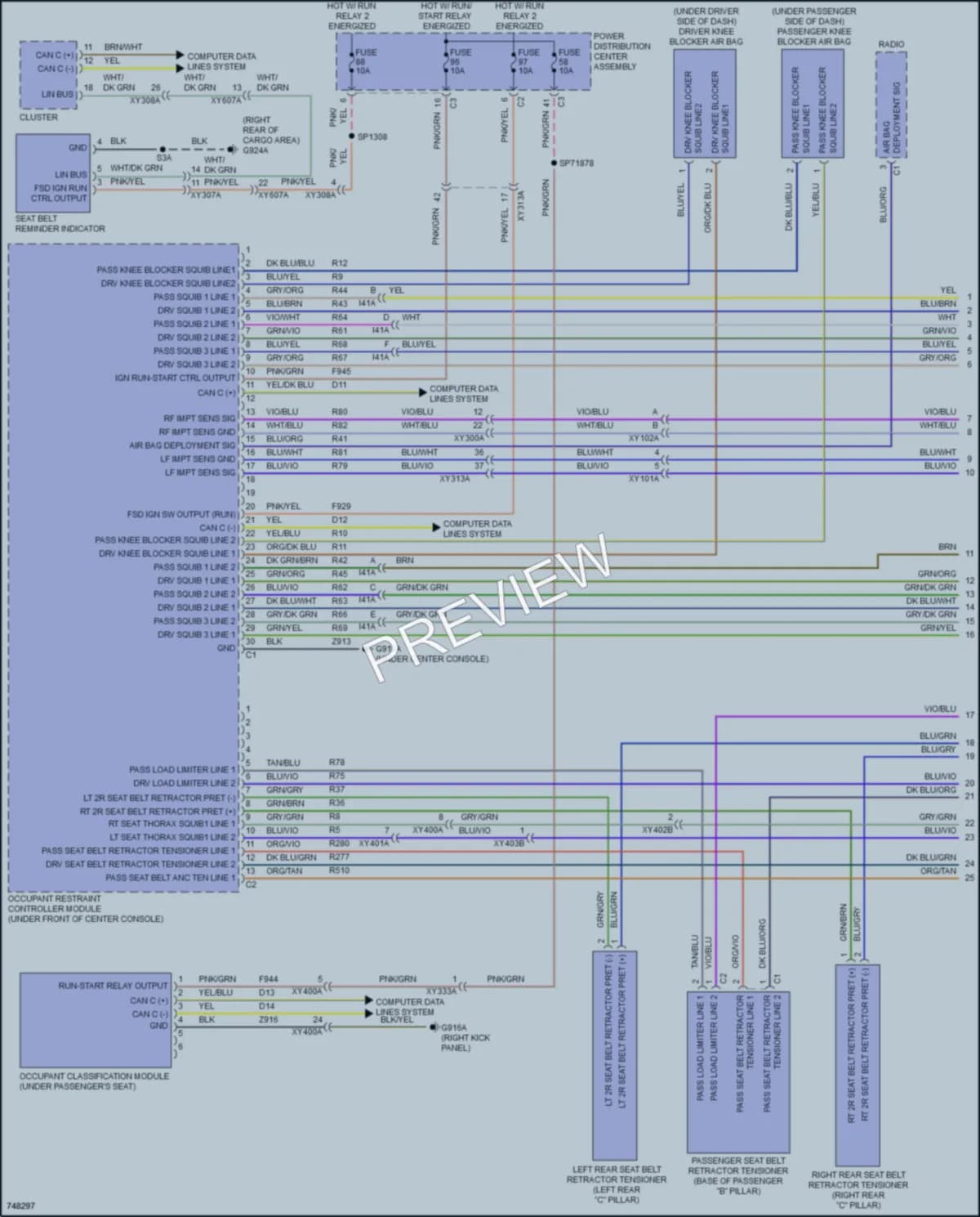 2021 Jeep Cherokee Supplemental Restraints wiring diagram preview