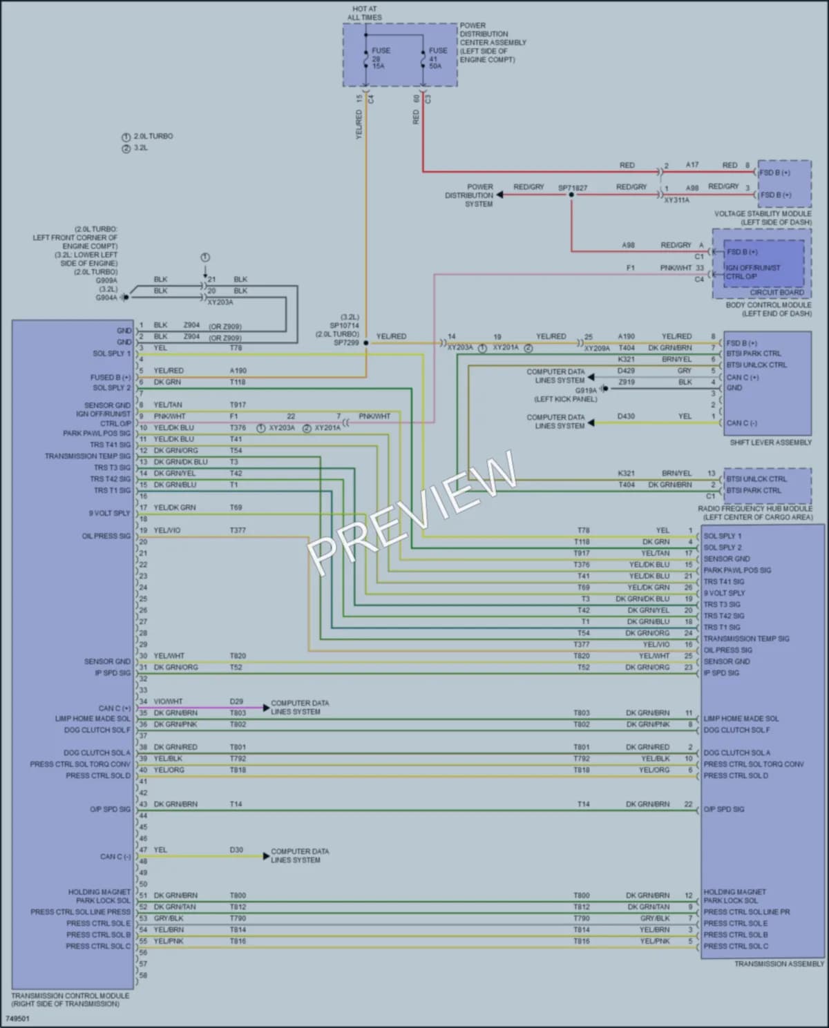 2021 Jeep Cherokee Transmission wiring diagram preview