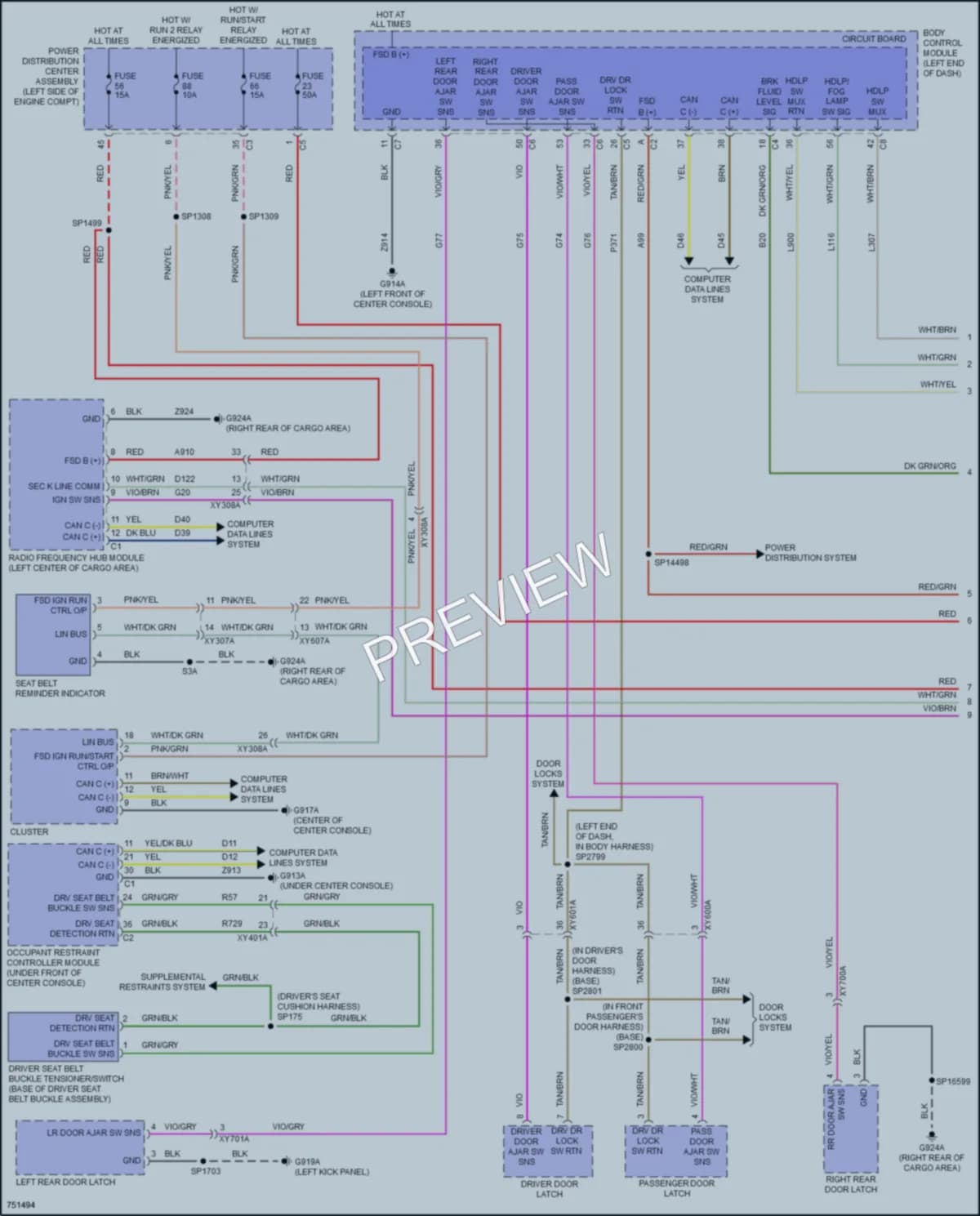2021 Jeep Cherokee Warning Systems wiring diagram preview