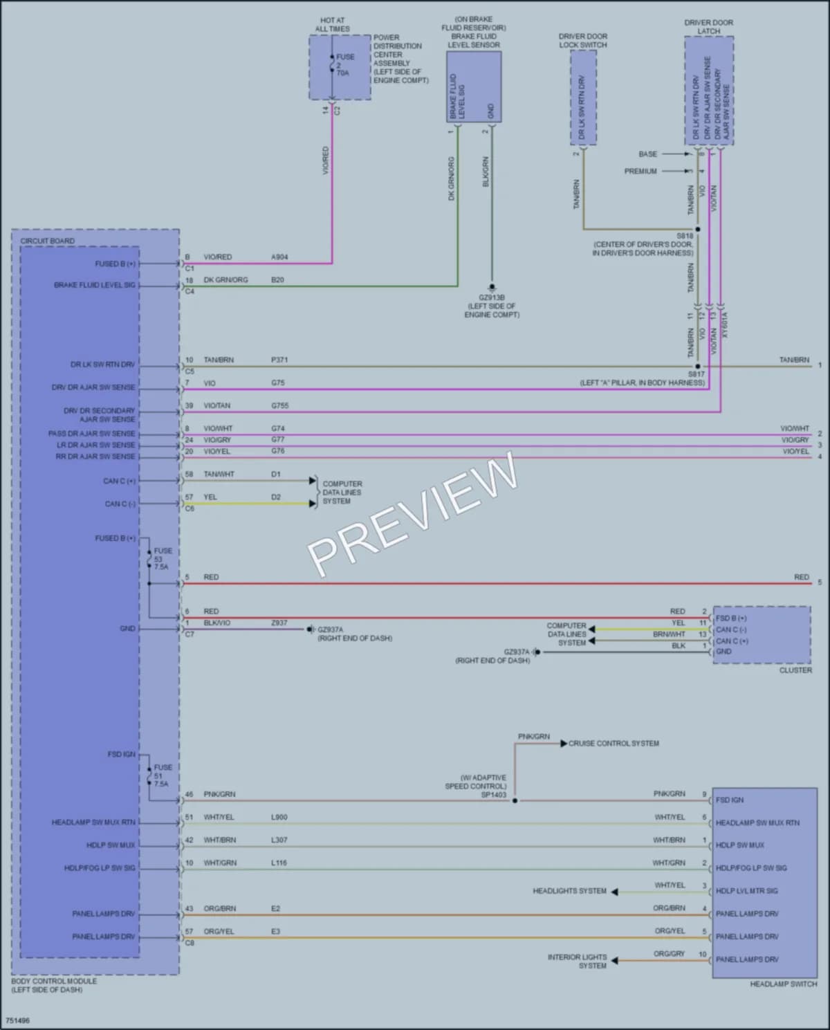 2021 Jeep Compass Warning Systems wiring diagram preview