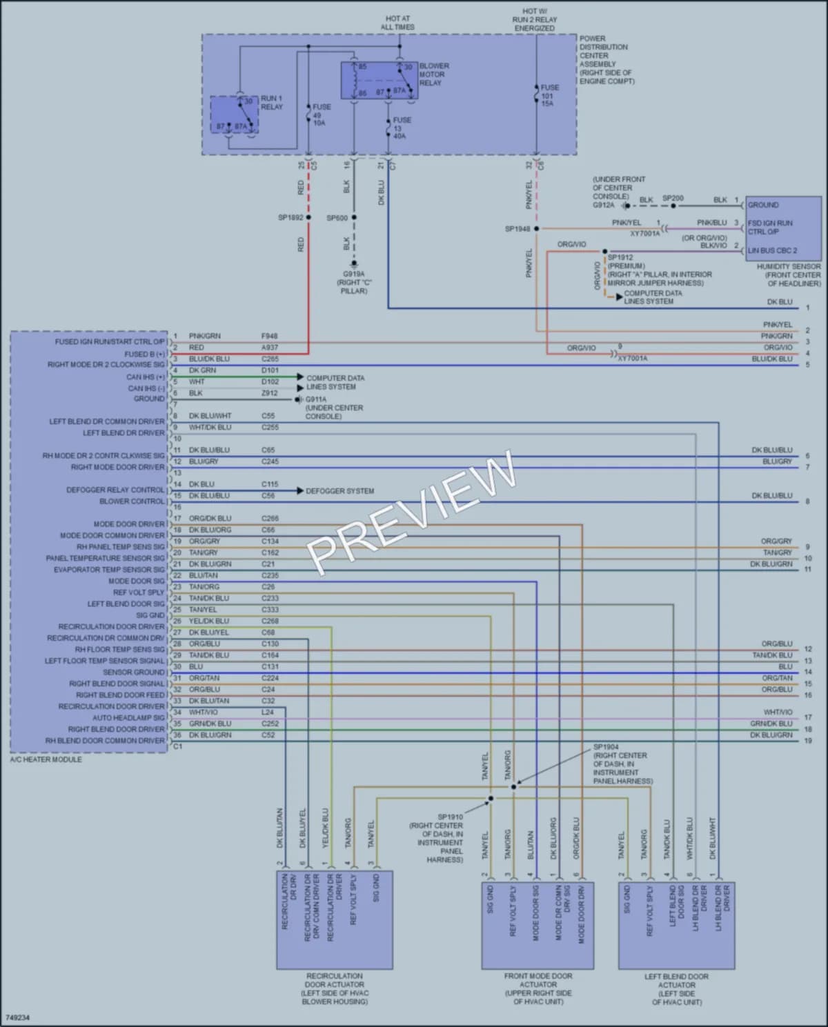 2021 Jeep GrandCherokee Air Conditioning wiring diagram preview