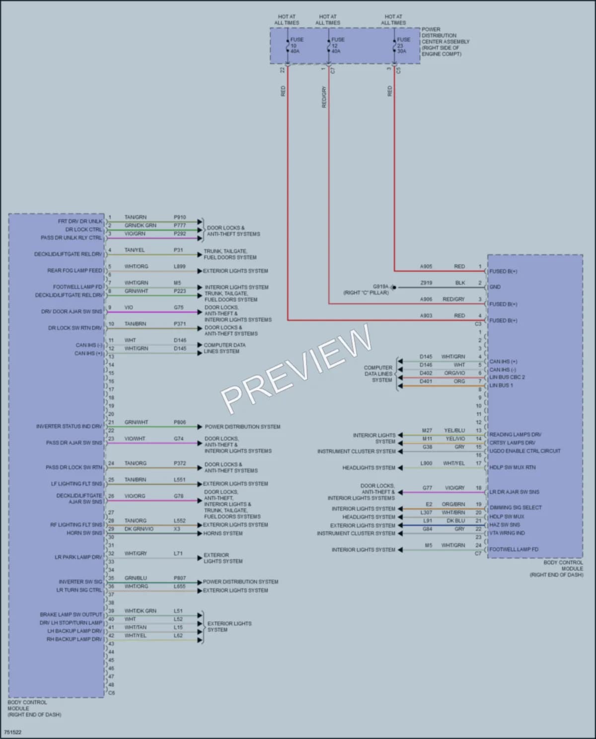 2021 Jeep GrandCherokee Body Control Modules wiring diagram preview