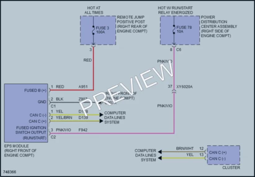 2021 Jeep GrandCherokee Electronic Power Steering wiring diagram preview