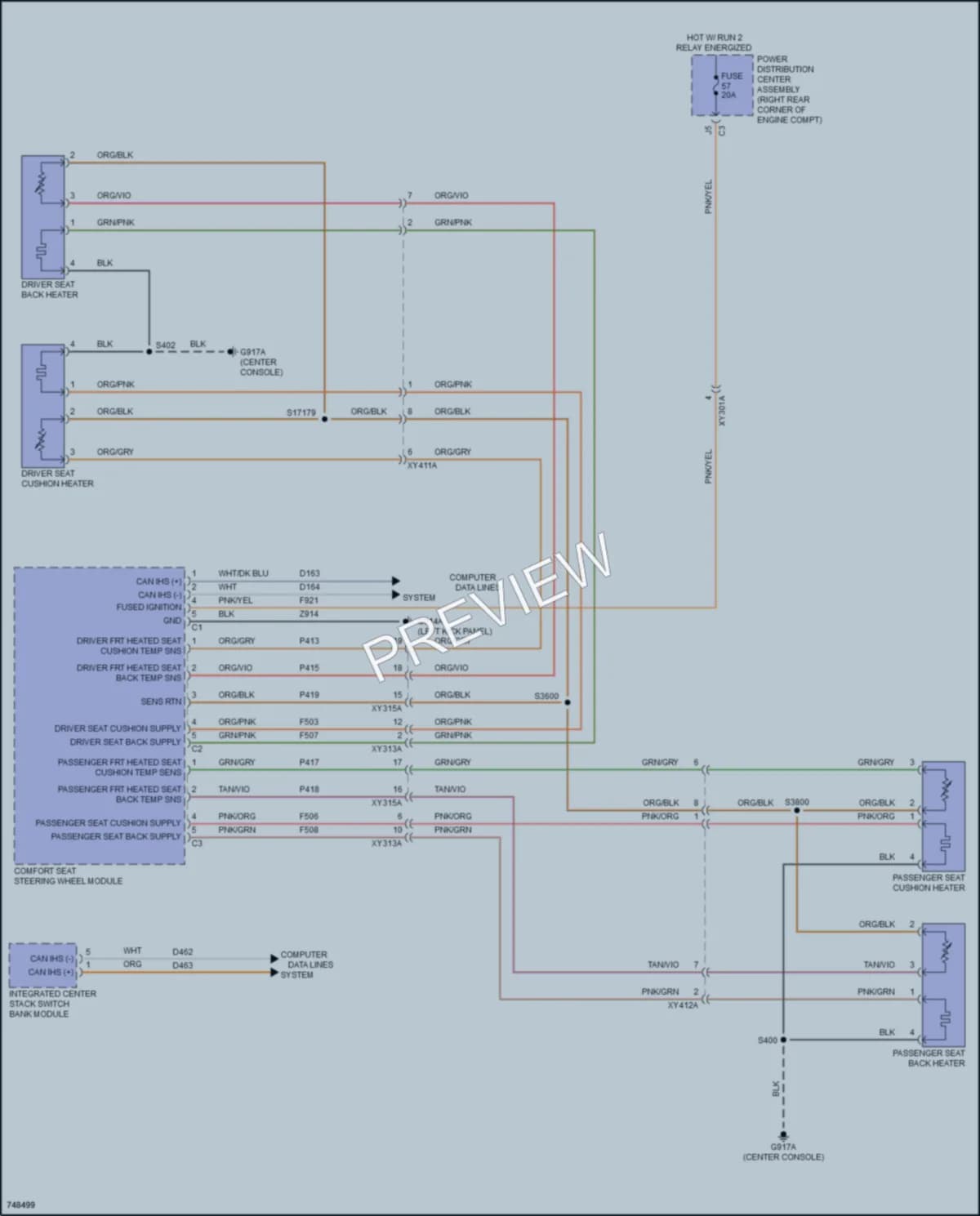 2021 Jeep Wrangler Power Seats wiring diagram preview