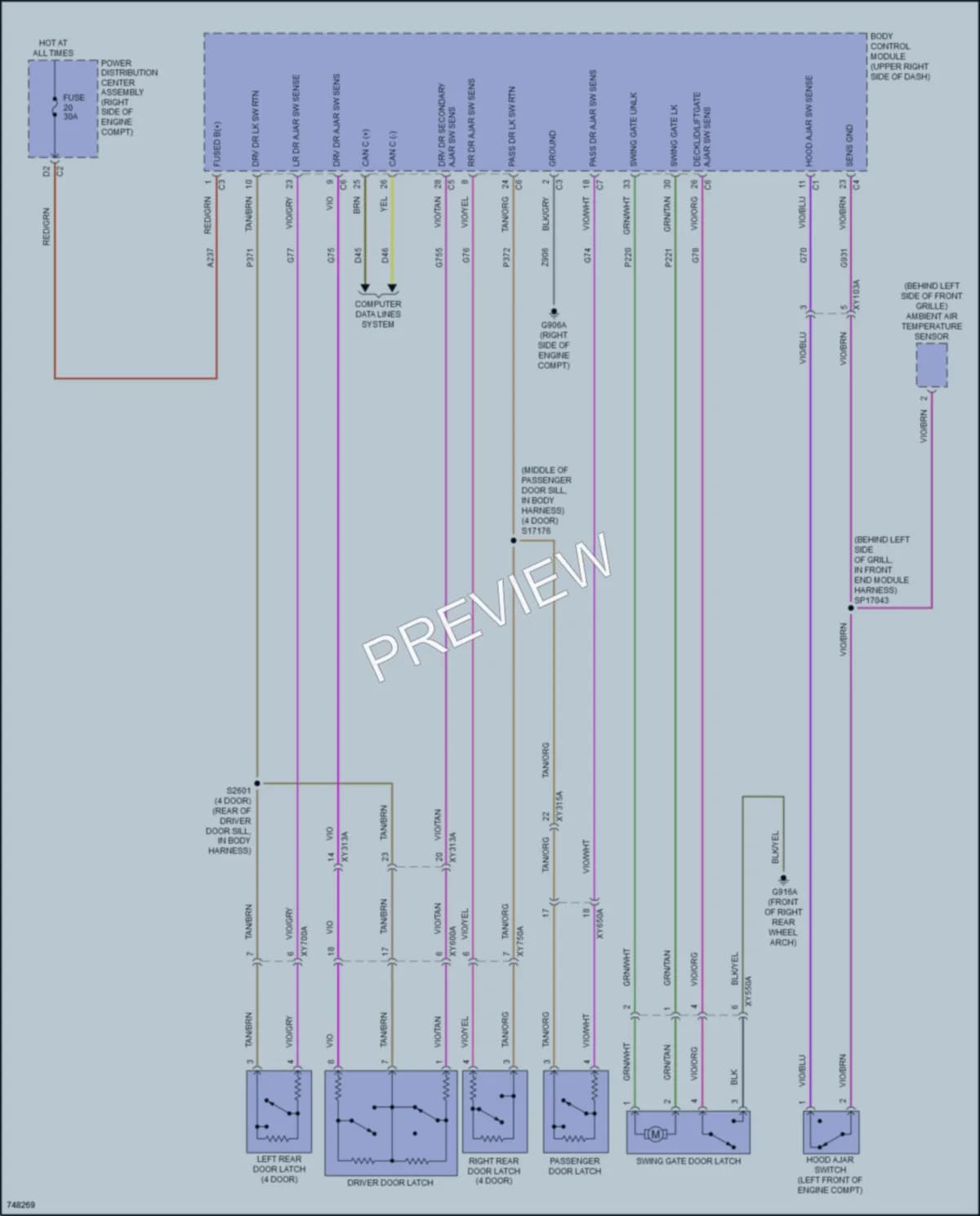 2021 Jeep WranglerUnlimited Anti Theft wiring diagram preview
