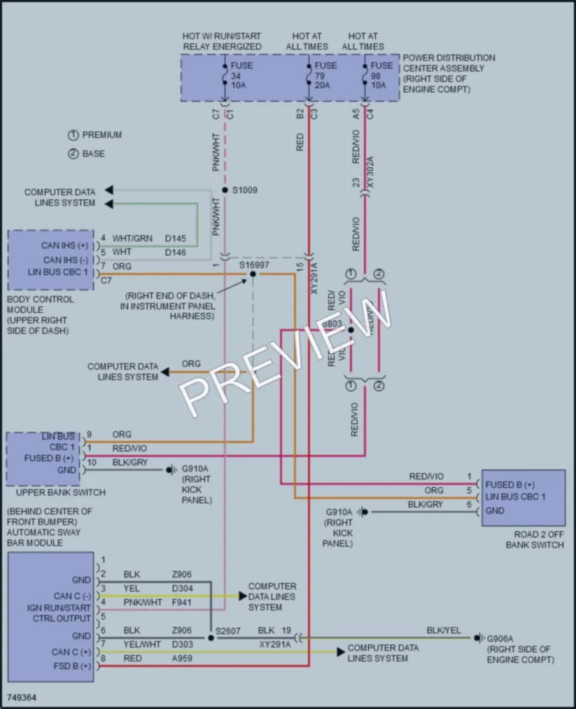 2021 Jeep WranglerUnlimited Electronic Suspension wiring diagram preview
