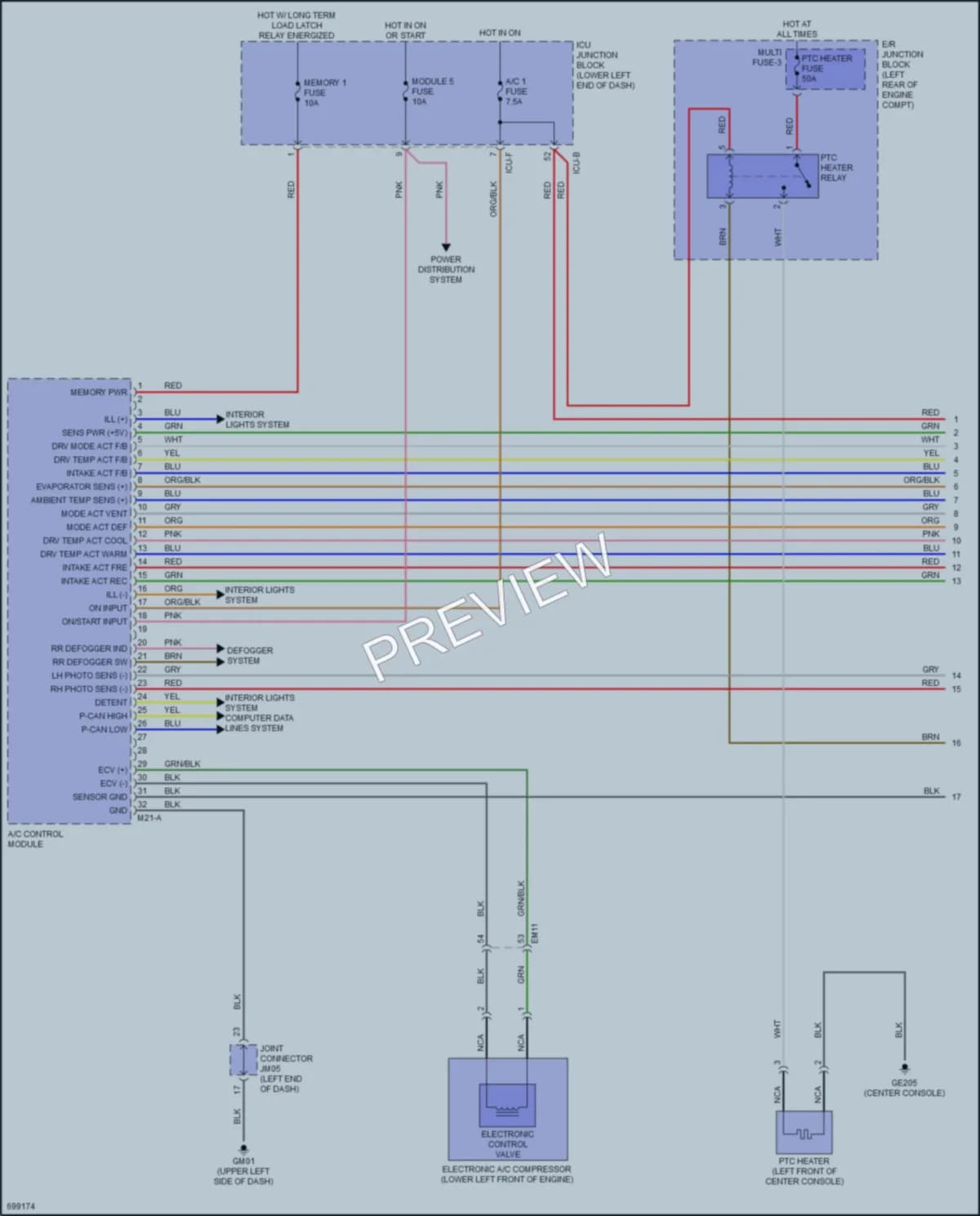 2021 Kia Forte Air Conditioning wiring diagram preview
