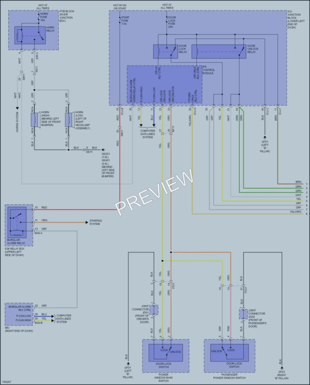 2021 Kia Forte Anti Theft wiring diagram preview