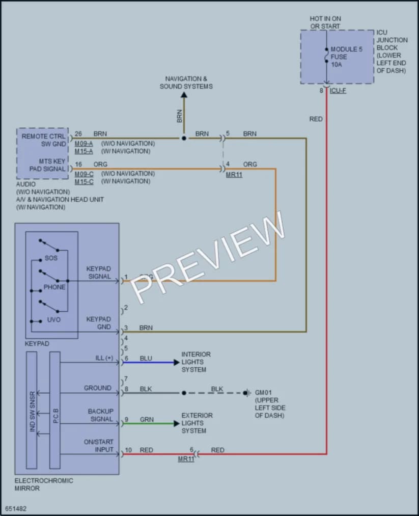 2021 Kia Forte Power Mirrors wiring diagram preview