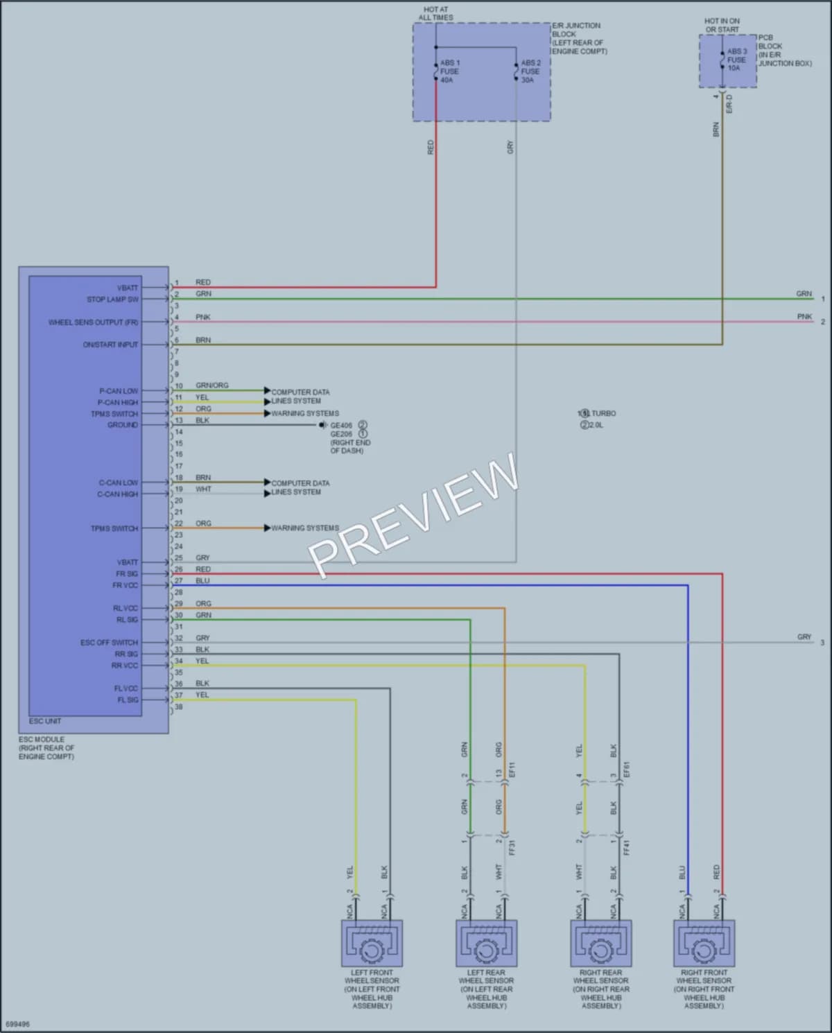 2021 Kia Forte5 Anti Lock Brakes wiring diagram preview
