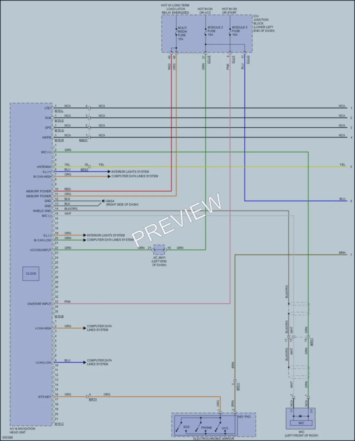 2021 Kia Forte5 Radio wiring diagram preview