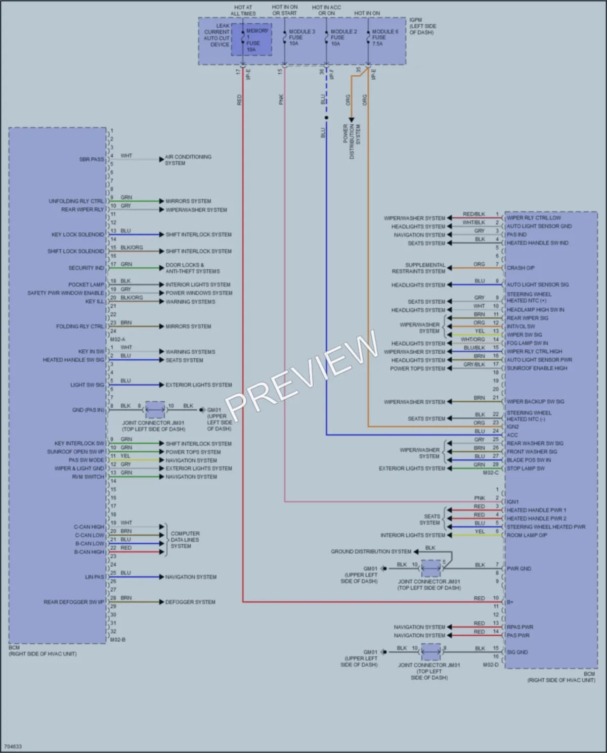 2021 Kia NiroPlugIn Body Control Modules wiring diagram preview