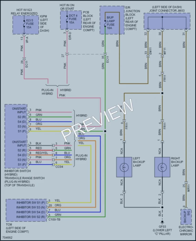 2021 Kia NiroPlugIn Exterior Lights wiring diagram preview