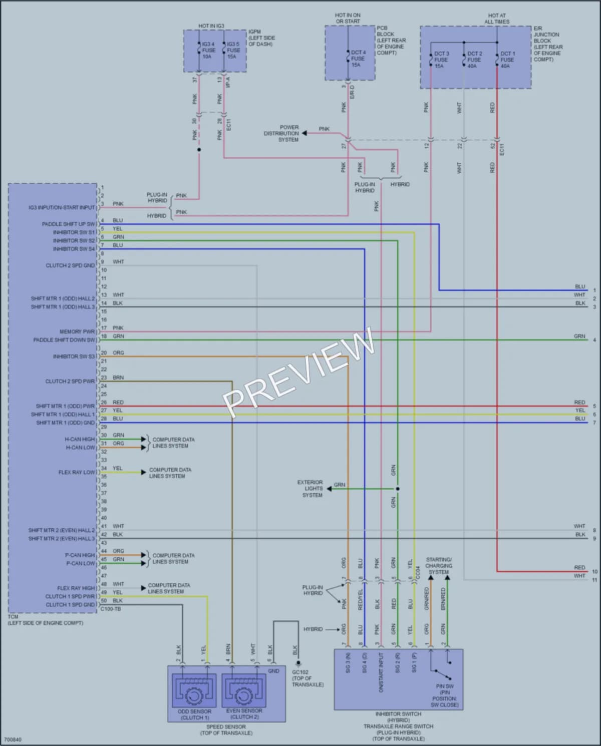 2021 Kia NiroPlugIn Transmission wiring diagram preview