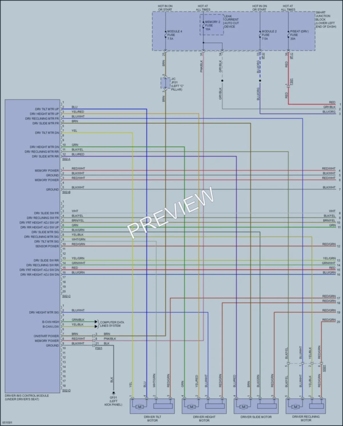 2021 Kia Sedona Memory Systems wiring diagram preview