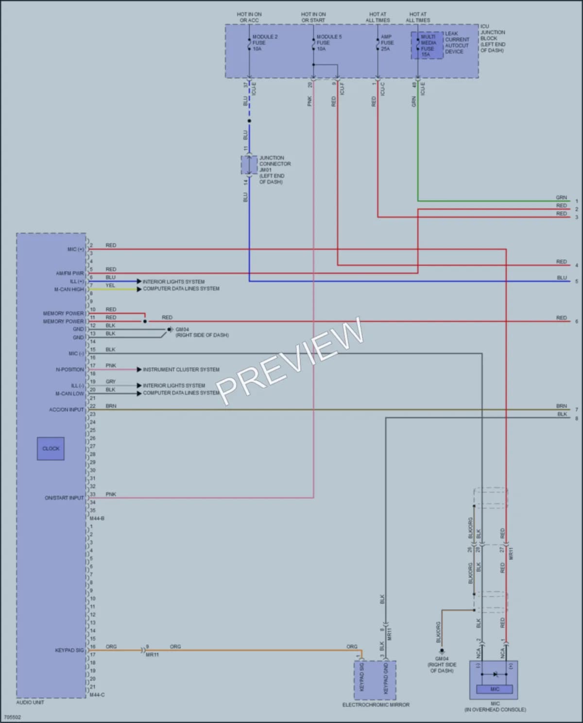 2021 Kia Soul Radio wiring diagram preview