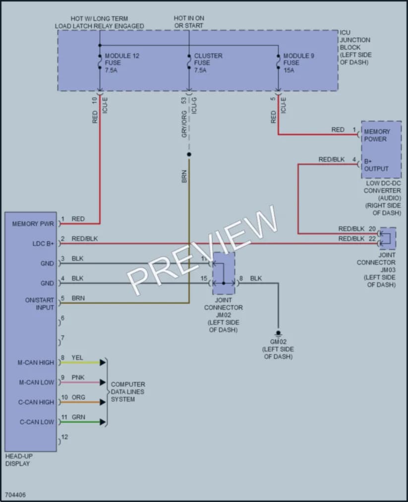 2021 Kia Telluride Instrument Cluster wiring diagram preview