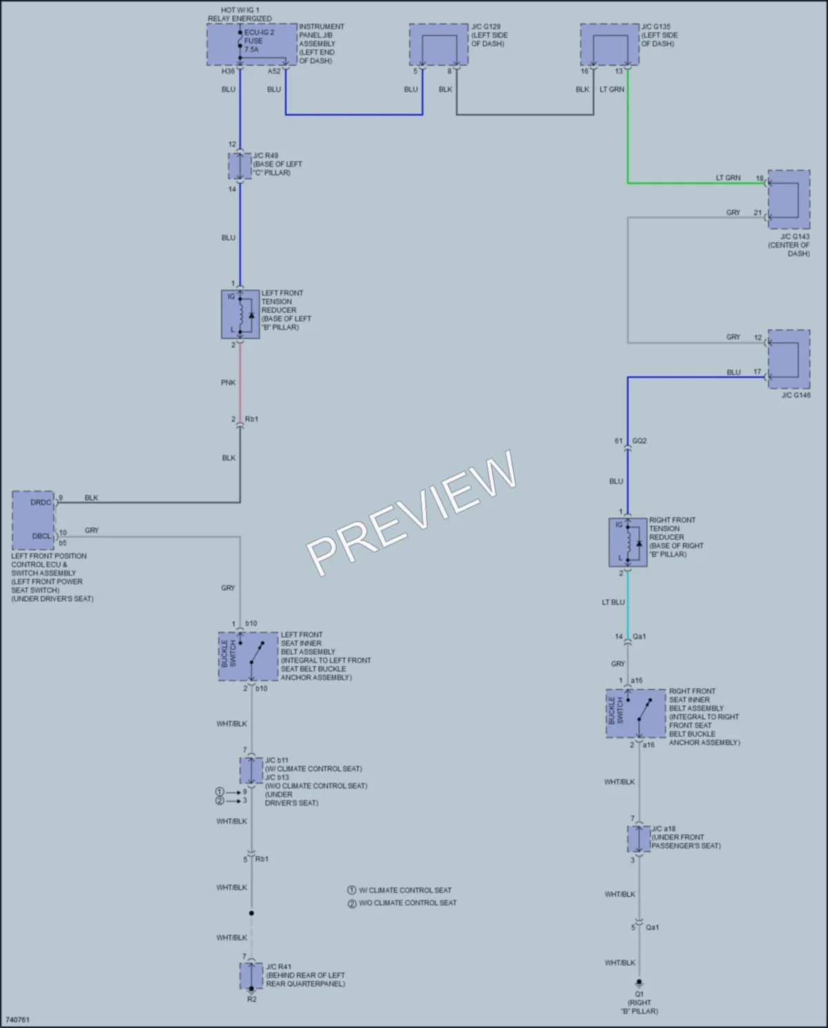 2021 Lexus GX460 Passive Restraints wiring diagram preview