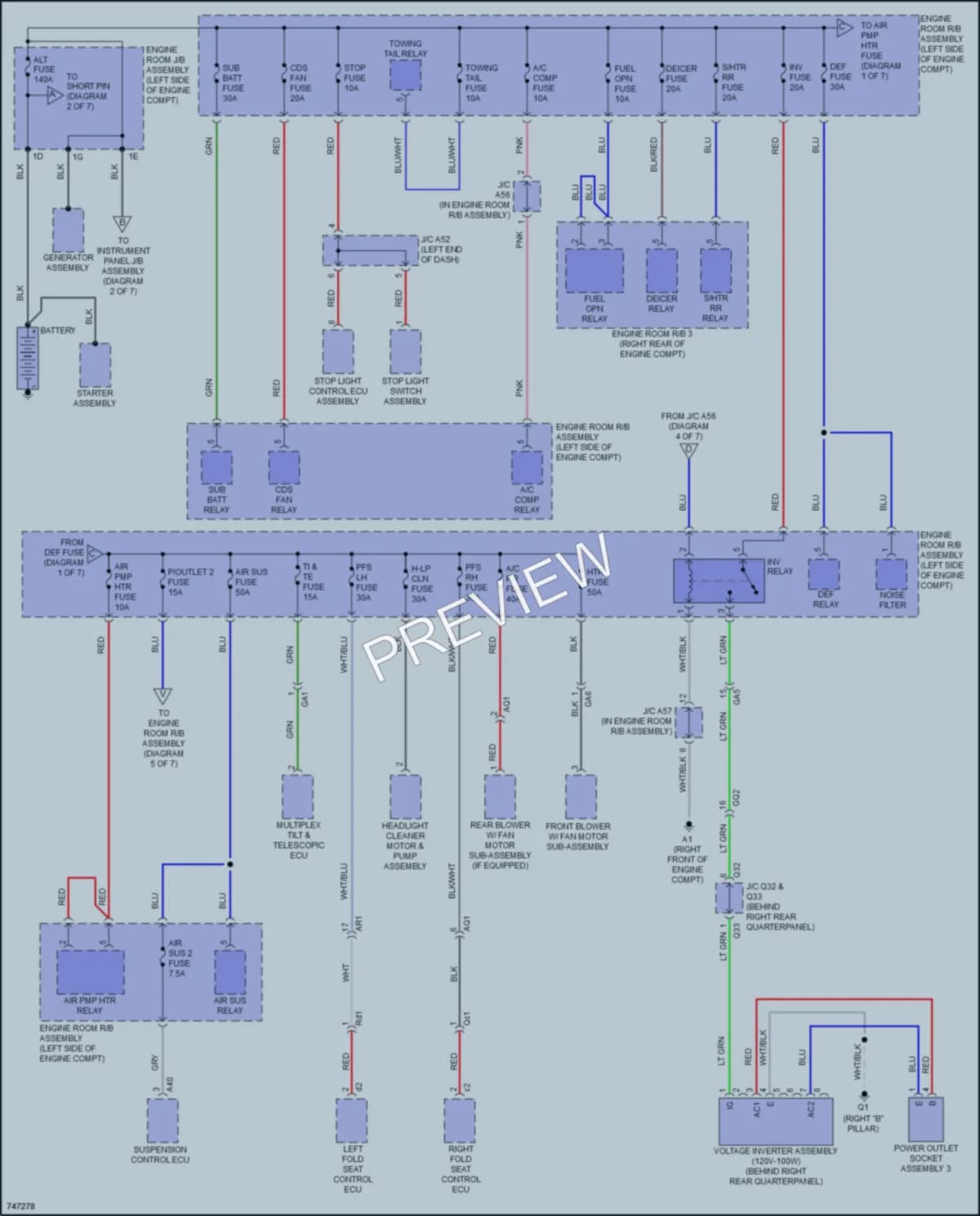 2021 Lexus GX460 Power Distribution wiring diagram preview