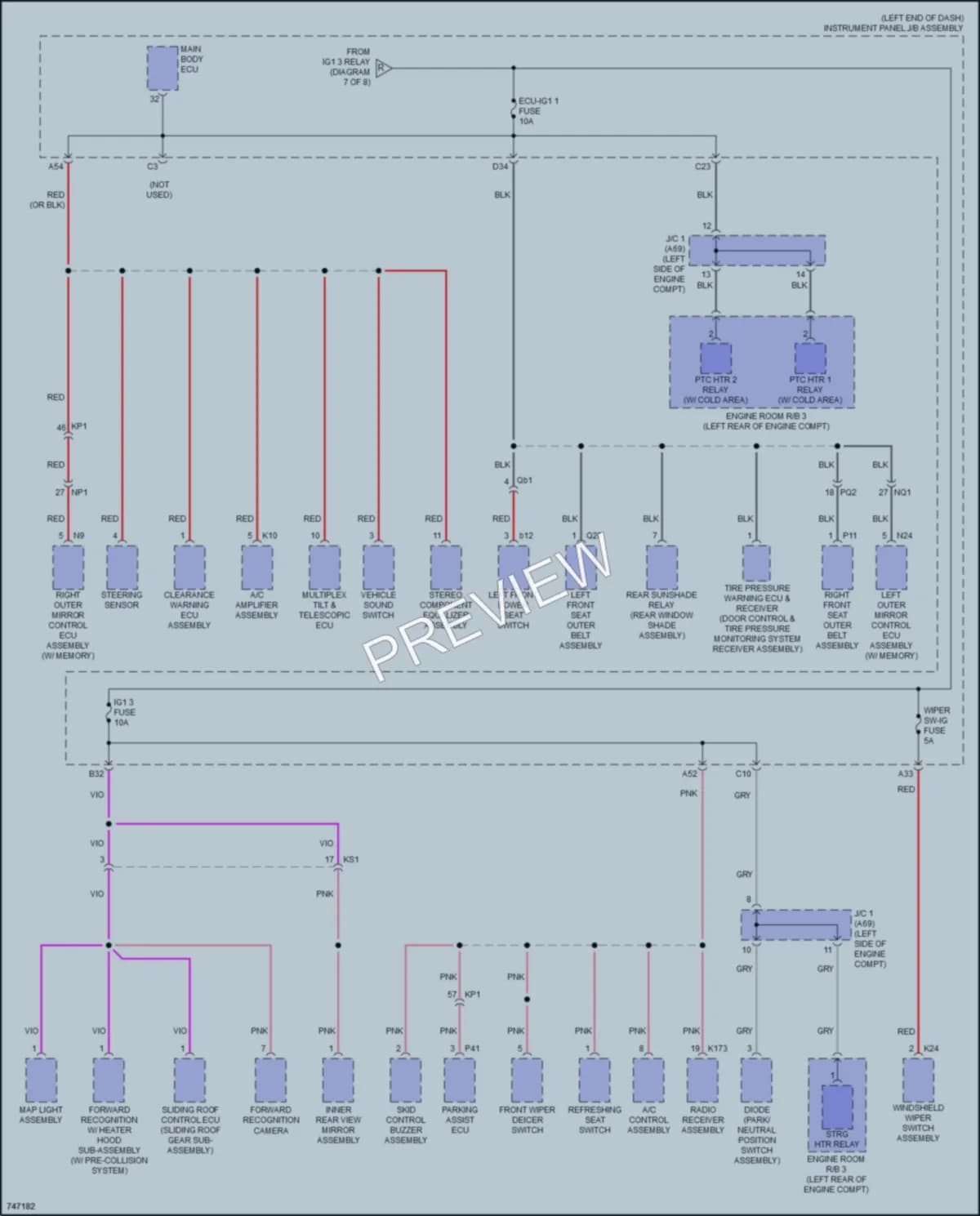 2021 Lexus IS300 Power Distribution wiring diagram preview