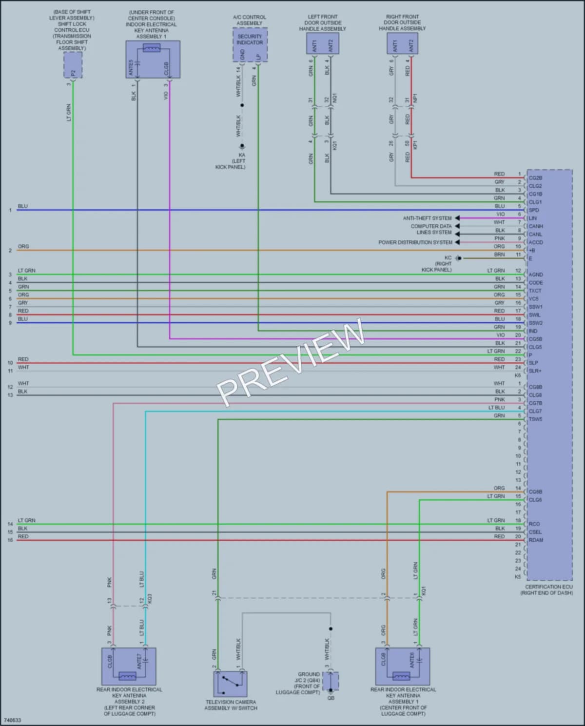 2021 Lexus IS350 Power Door Locks wiring diagram preview