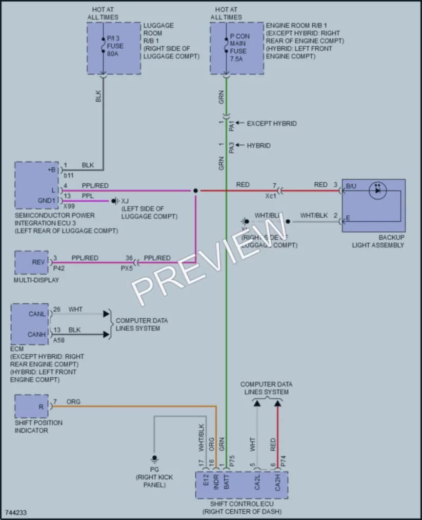 2021 Lexus LC500 Exterior Lights wiring diagram preview