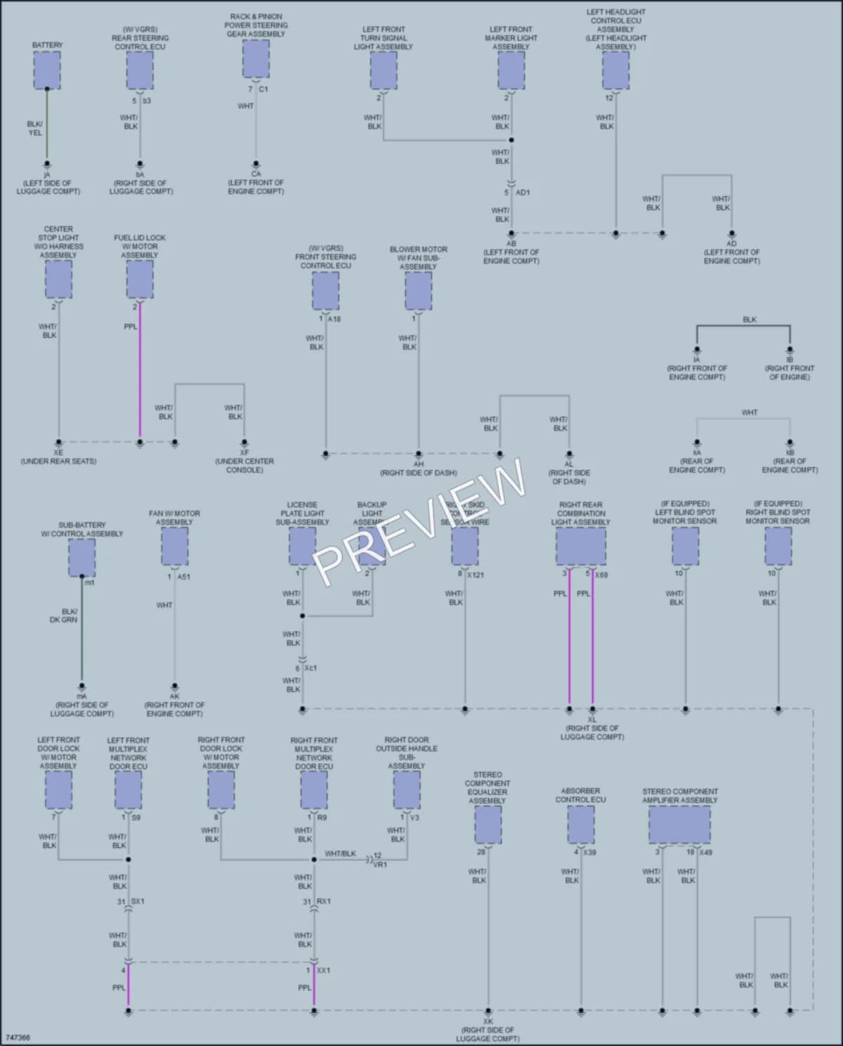 2021 Lexus LC500 Ground Distribution wiring diagram preview