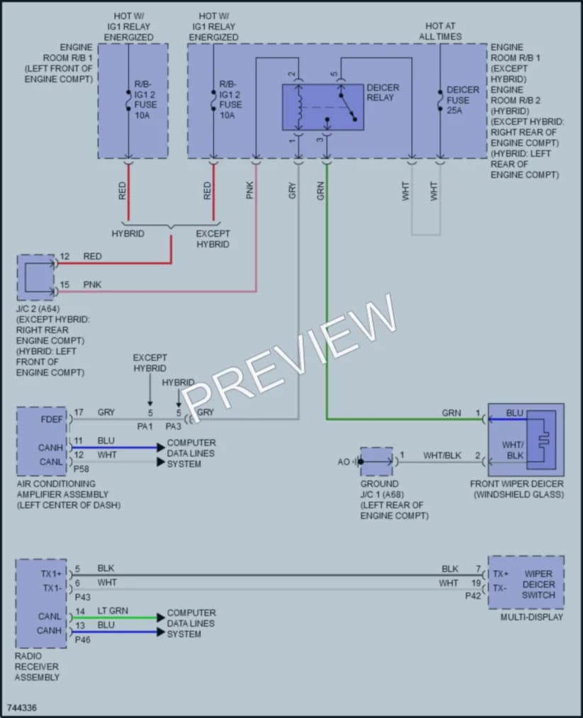 2021 Lexus LC500h Defoggers wiring diagram preview