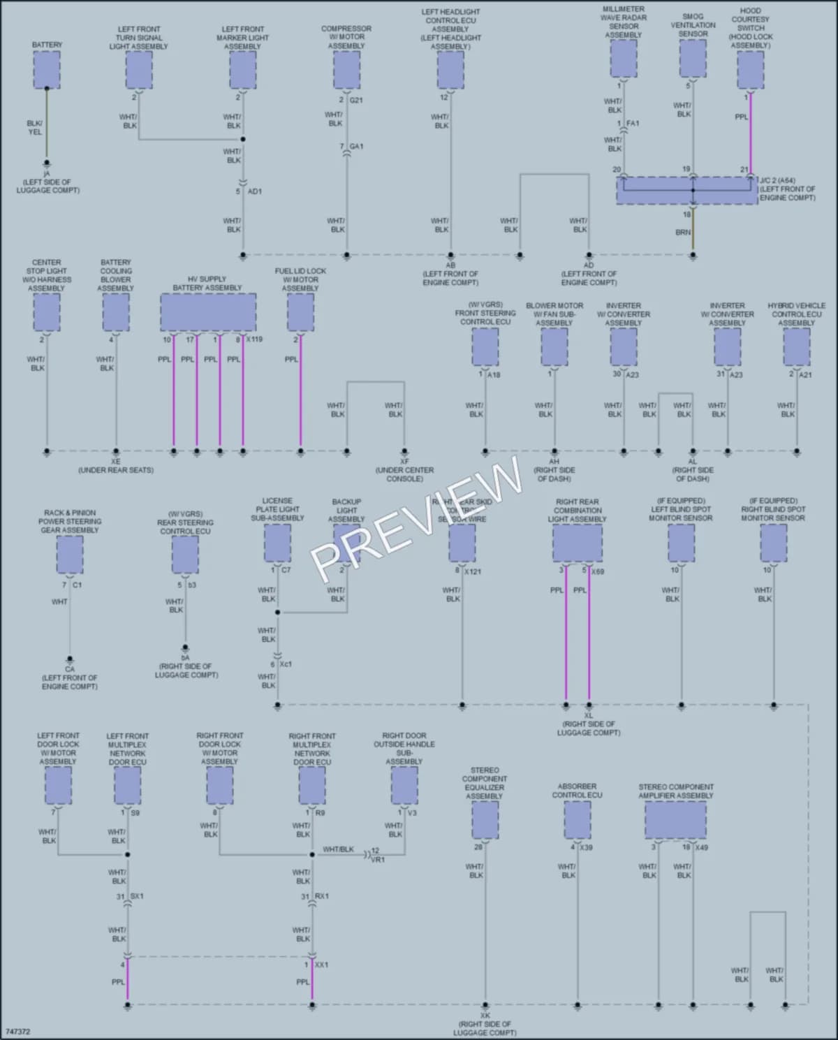 2021 Lexus LC500h Ground Distribution wiring diagram preview
