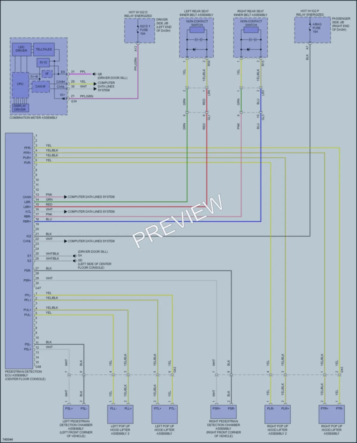 2021 Lexus LS500 Active Bodyworks wiring diagram preview