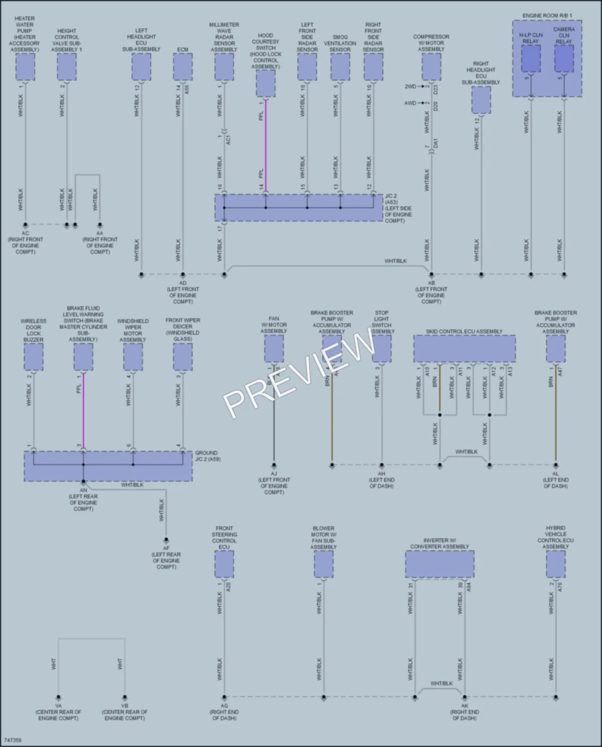 2021 Lexus LS500h Ground Distribution wiring diagram preview