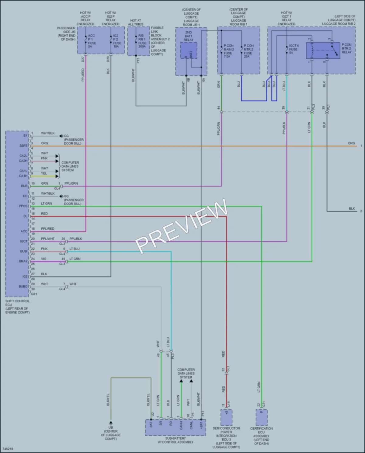 2021 Lexus LS500h Transmission wiring diagram preview
