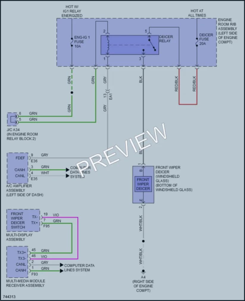 2021 Lexus LX570 Defoggers wiring diagram preview