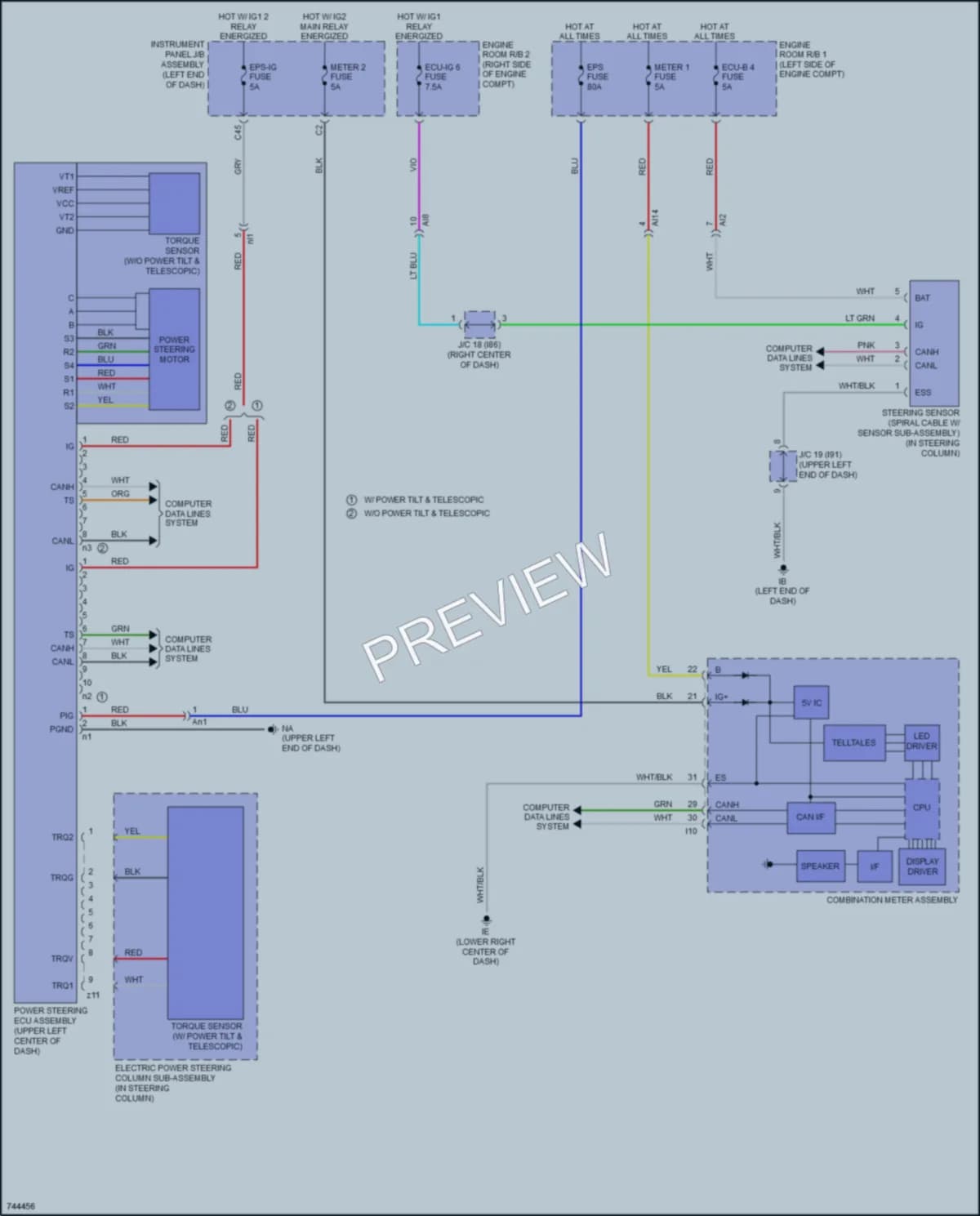 2021 Lexus NX300 Electronic Power Steering wiring diagram preview