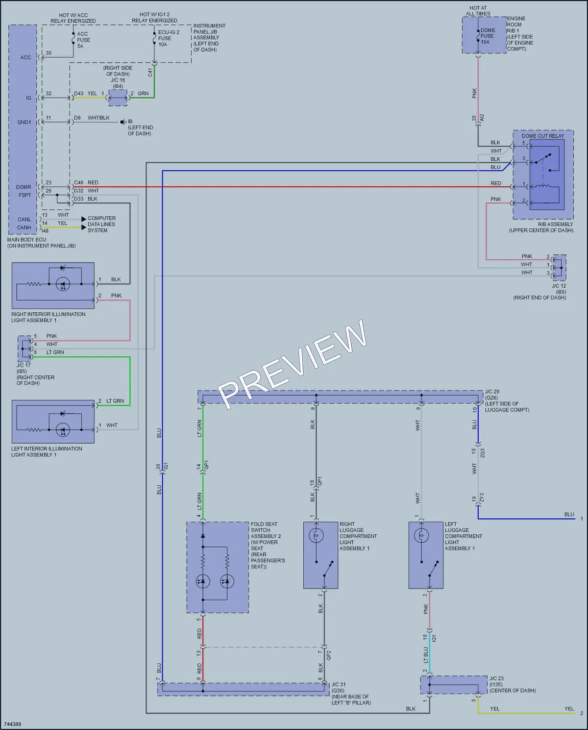 2021 Lexus NX300 Interior Lights wiring diagram preview