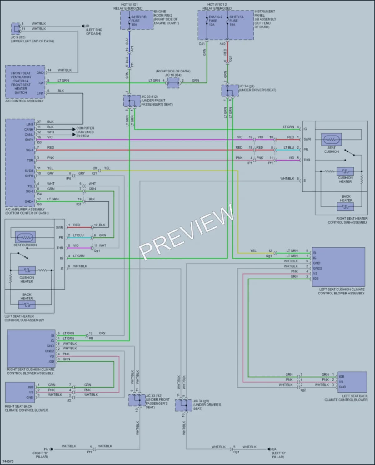2021 Lexus NX300 Power Seats wiring diagram preview