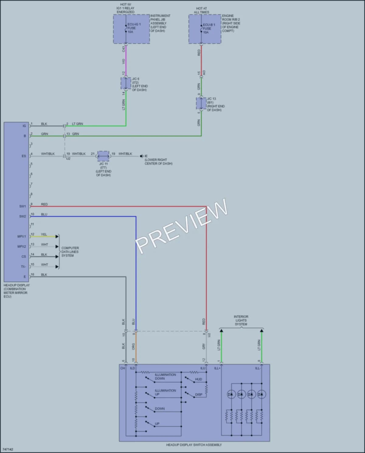 2021 Lexus NX300h Instrument Cluster wiring diagram preview