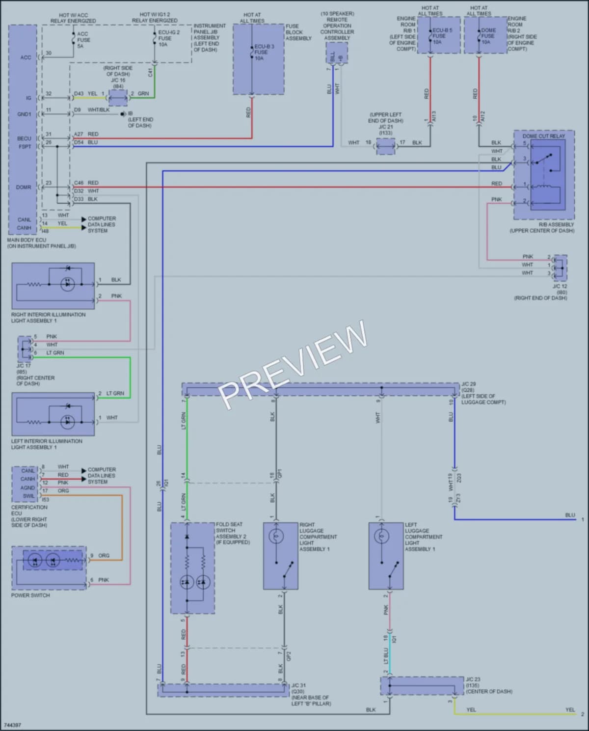 2021 Lexus NX300h Interior Lights wiring diagram preview