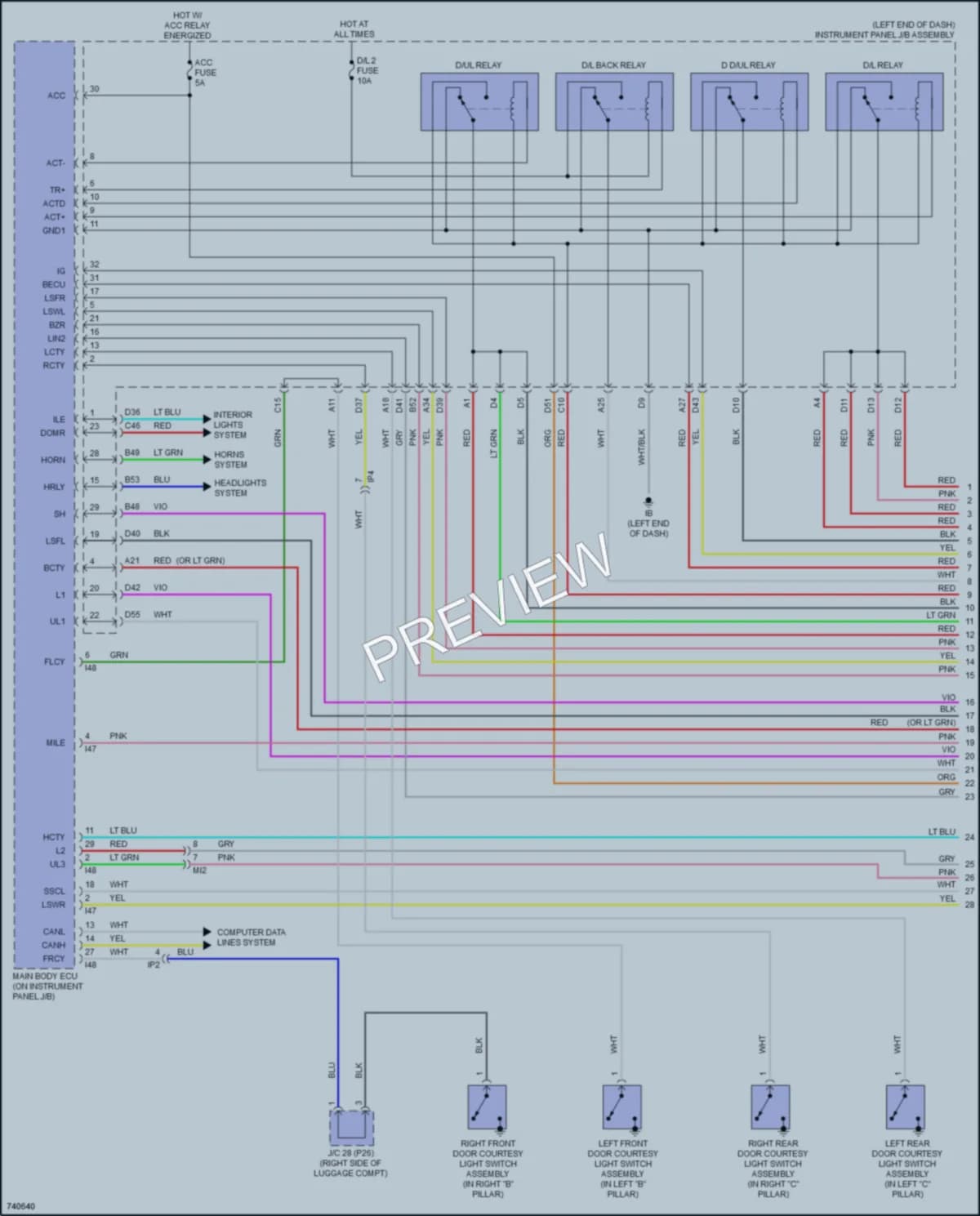 2021 Lexus NX300h Power Door Locks wiring diagram preview