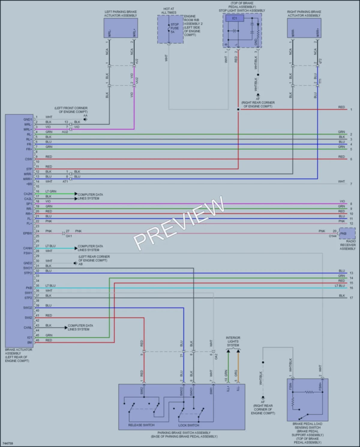 2021 Lexus RC350 Anti Lock Brakes wiring diagram preview