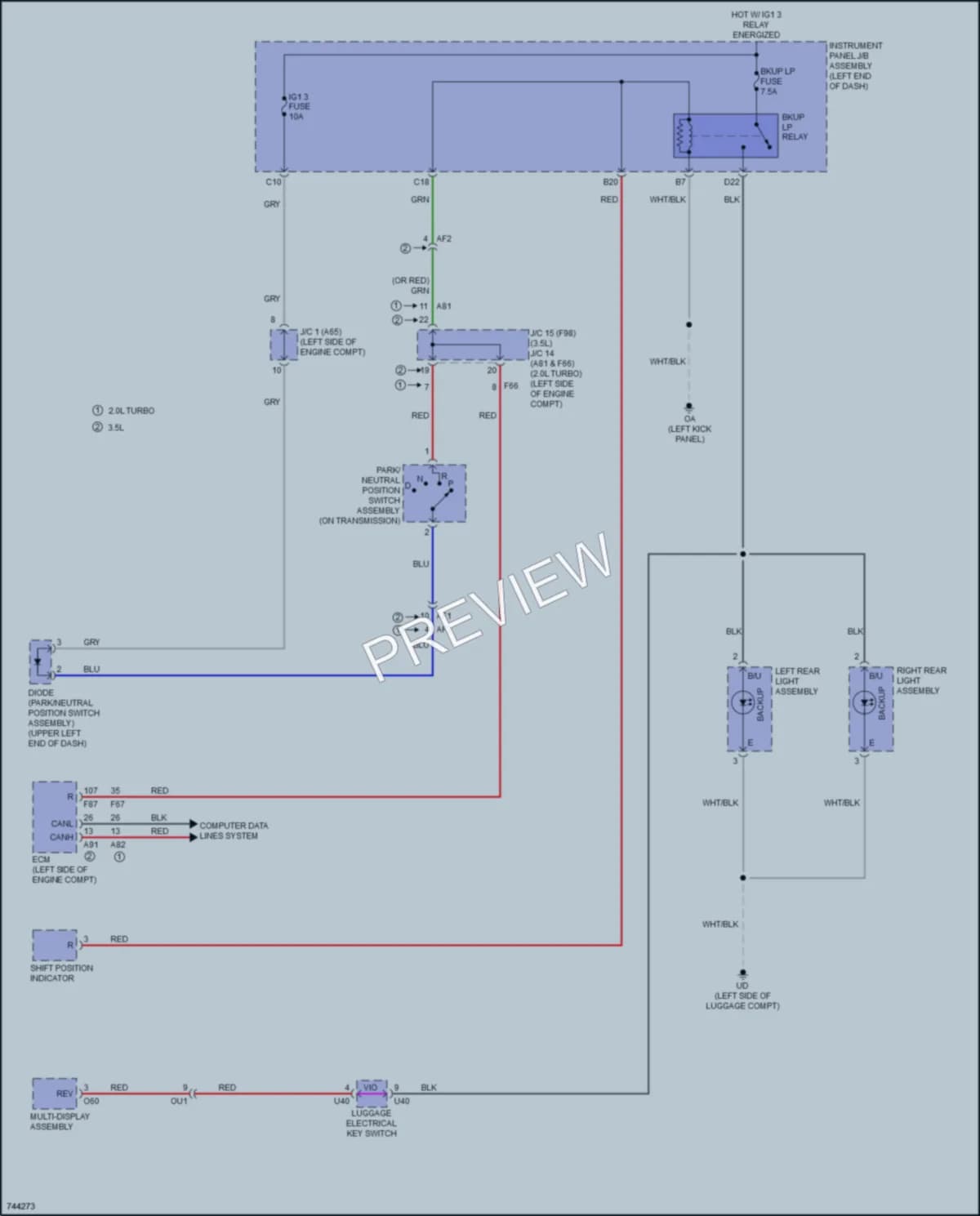 2021 Lexus RC350 Exterior Lights wiring diagram preview