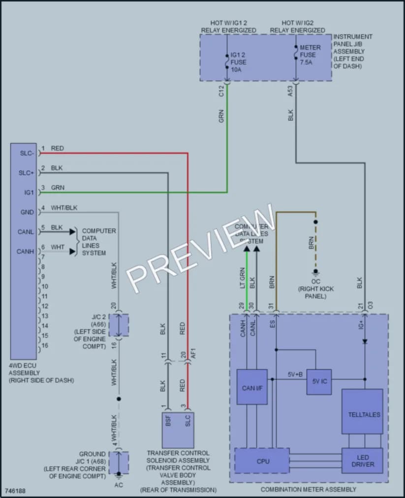 2021 Lexus RC350 Transmission wiring diagram preview