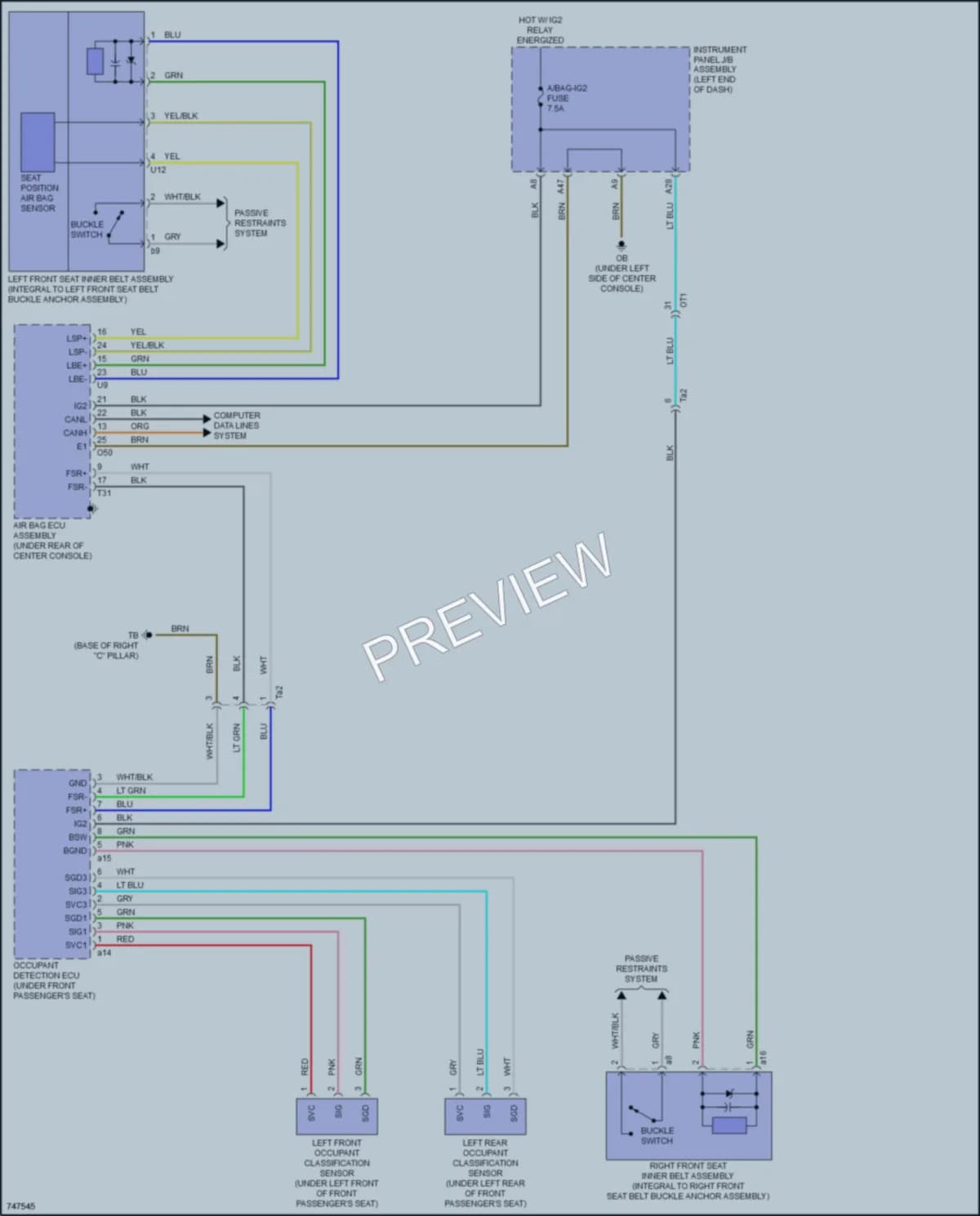 2021 Lexus RC350 Warning Systems wiring diagram preview