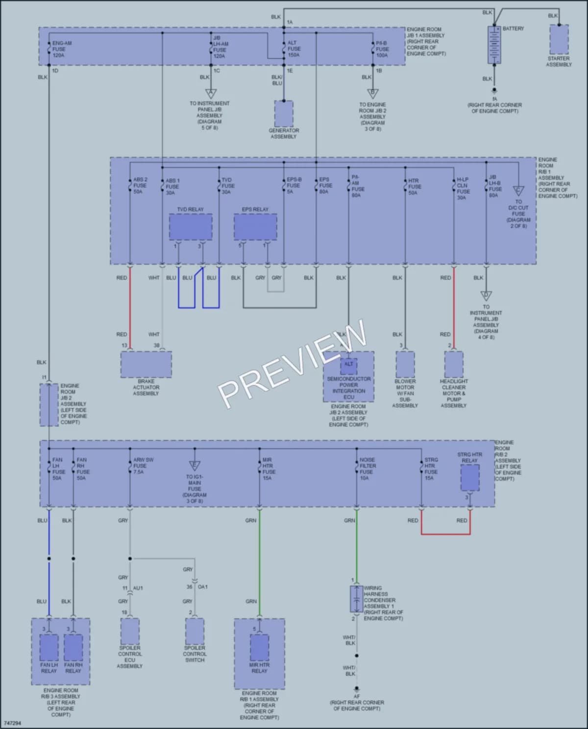 2021 Lexus RCF Power Distribution wiring diagram preview