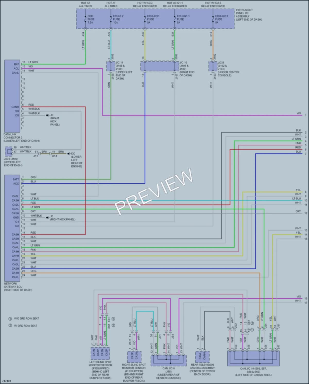 2021 Lexus RX350 Computer Data Lines wiring diagram preview