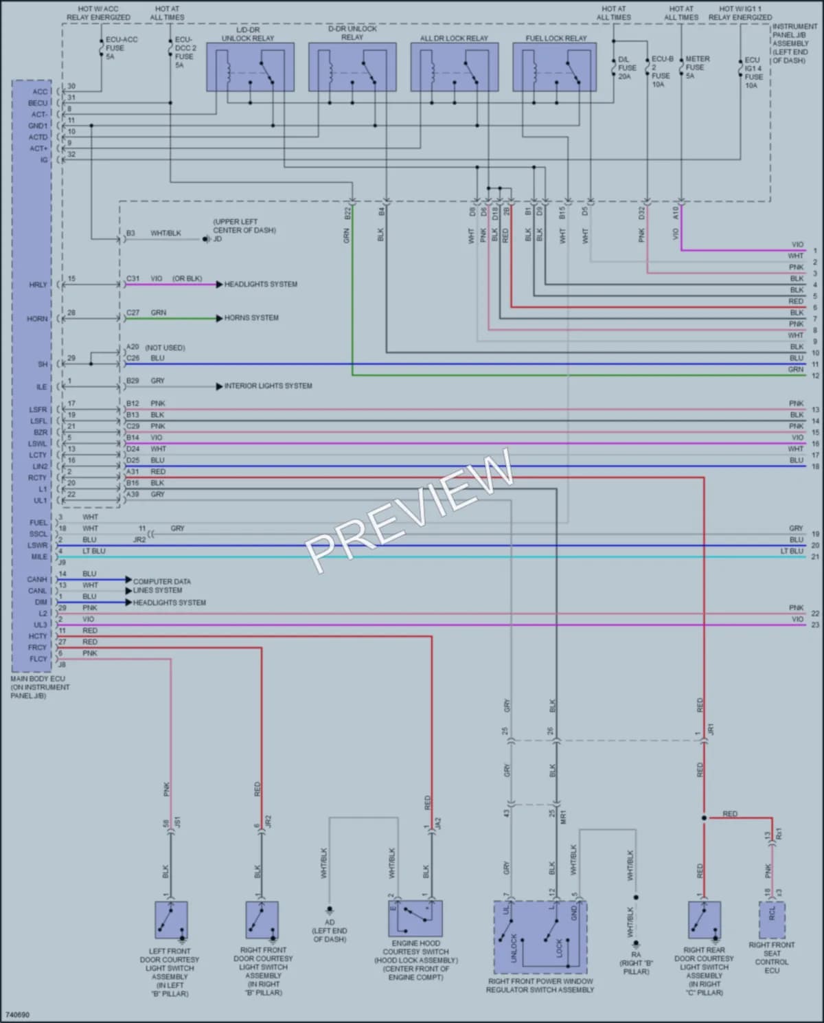 2021 Lexus RX350L Anti Theft wiring diagram preview