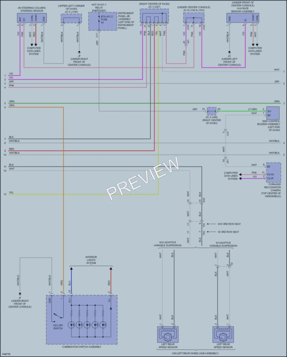 2021 Lexus RX450h Anti Lock Brakes wiring diagram preview