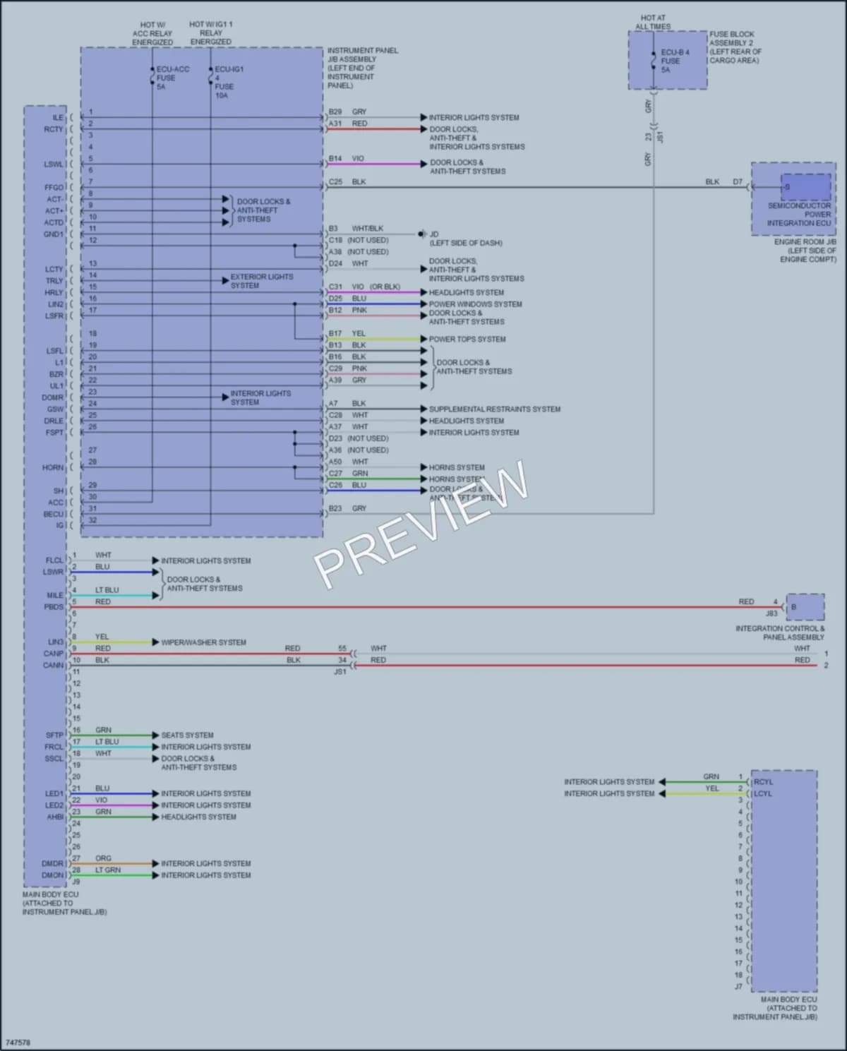 2021 Lexus RX450hL Body Control Modules wiring diagram preview
