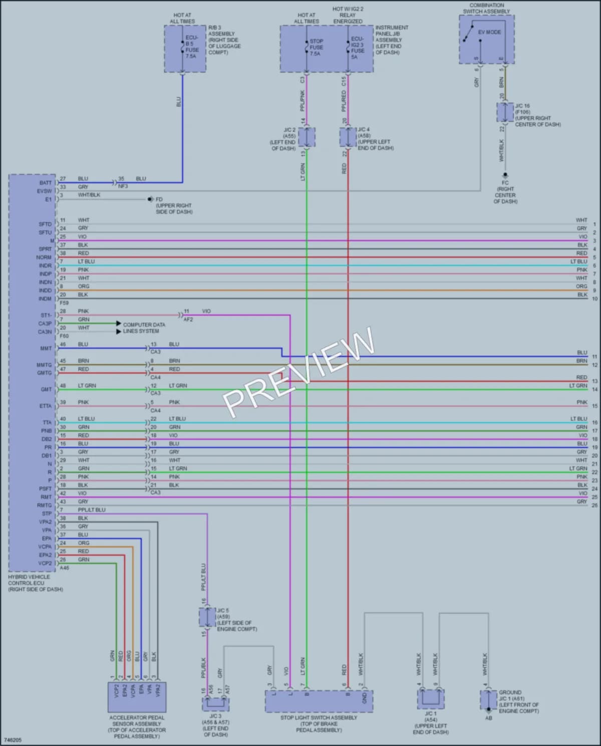 2021 Lexus UX250h Transmission wiring diagram preview